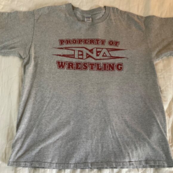 NWA TNA Impact Wrestling Limited Edition Logo T-shirt 2004 Gildan XL Vintage WWE - Picture 1 of 4